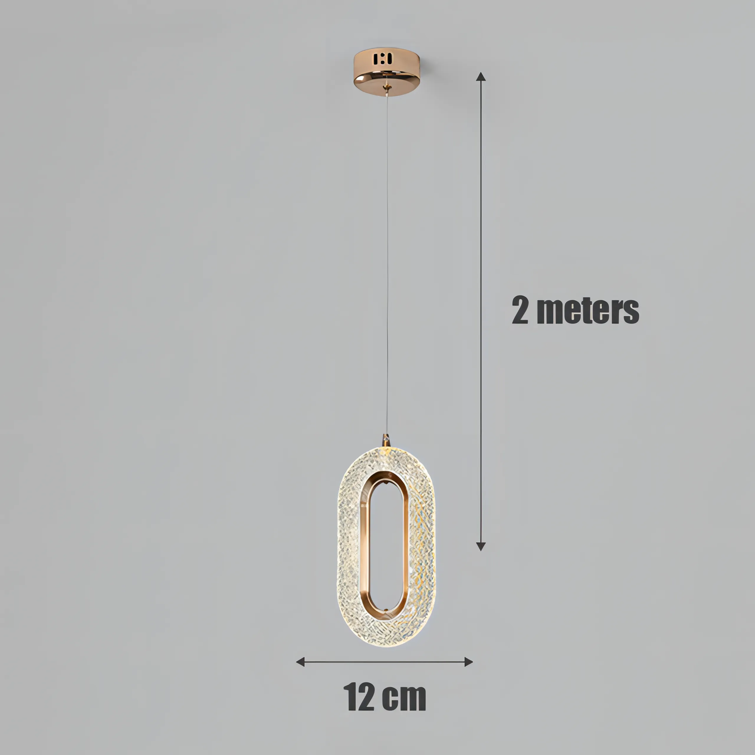 Breena - Modern Round Tube Patterned Glass Hanging Ceiling Light