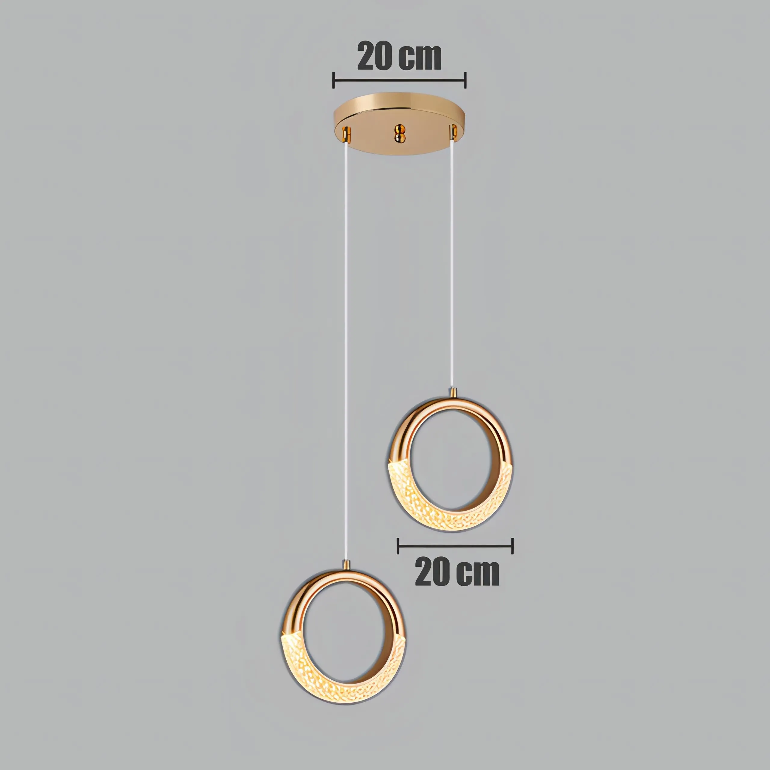 Breena - Modern Round Tube Patterned Glass Hanging Ceiling Light