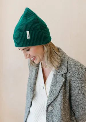 Cashmere & Merino Beanie in Forest