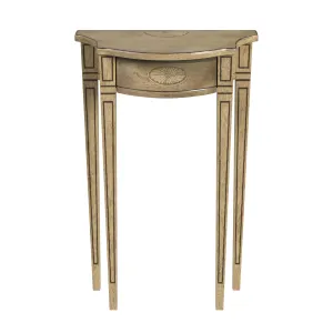 Chester Demilune Console Table in Beige  3756424