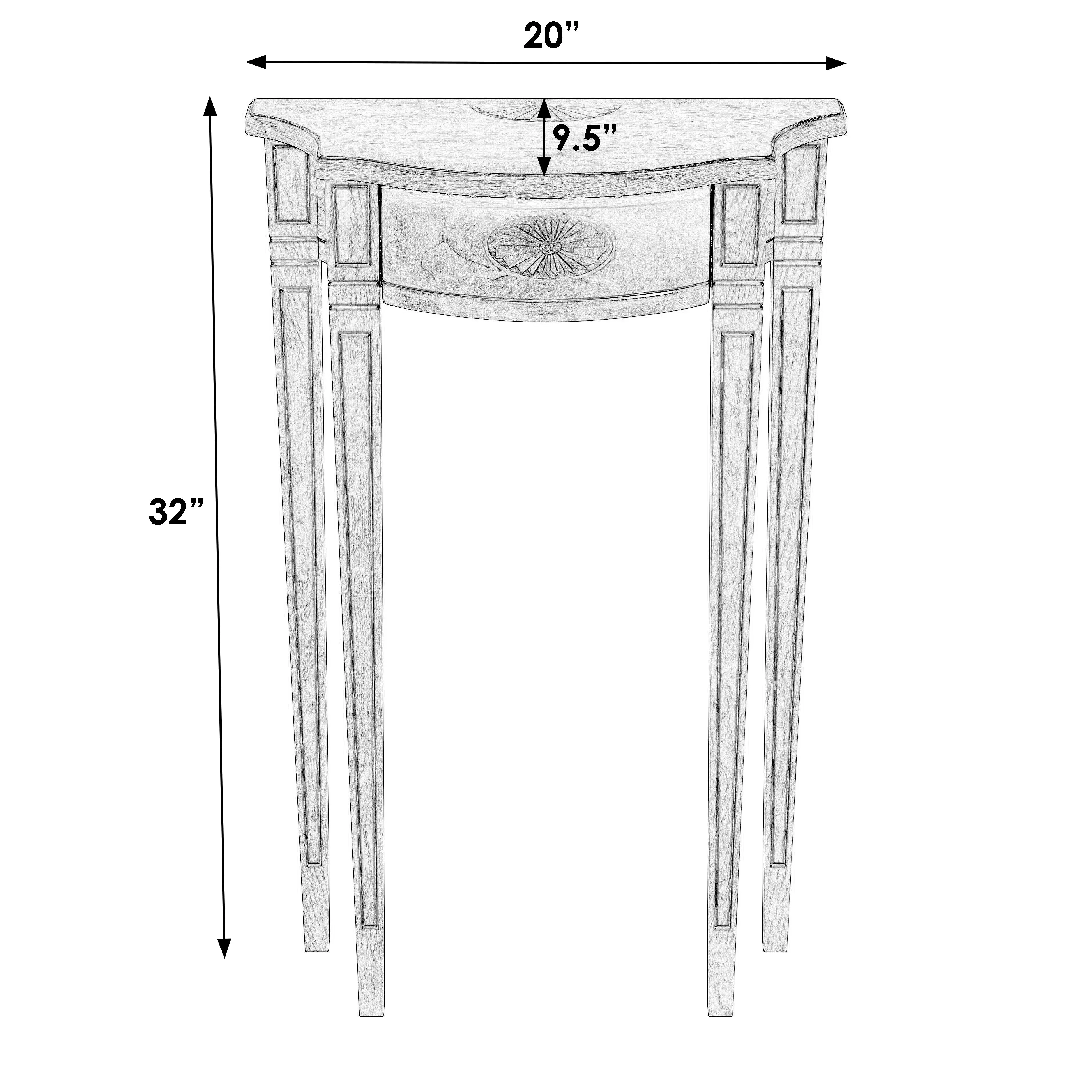 Chester Demilune Console Table in Beige  3756424