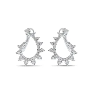 Diamond Intricate Swirl Front-Facing Earrings