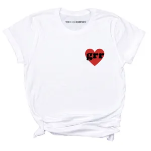 Embroidered Grr Heart Feminist T-Shirt