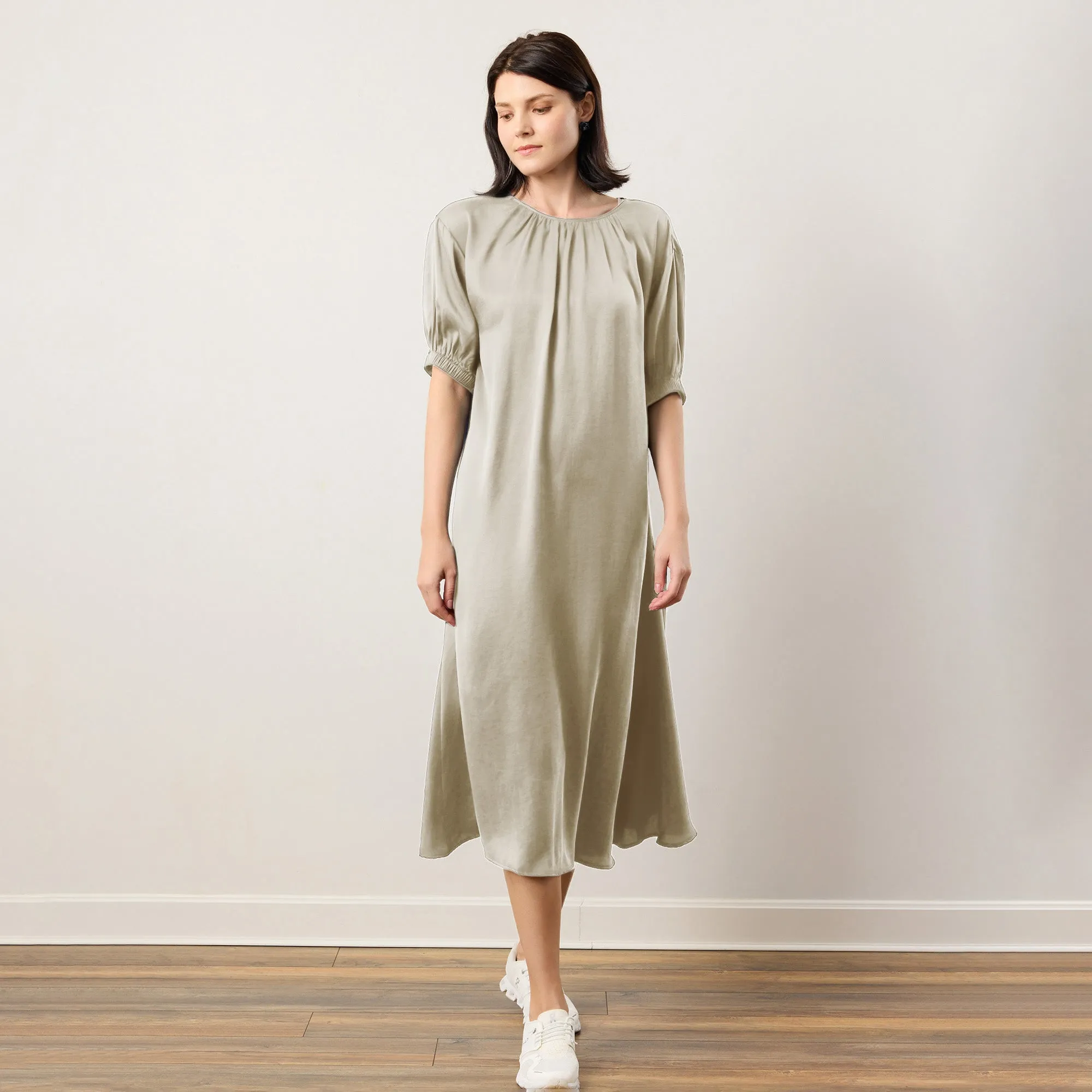 Flow TENCEL™ LUXE Puffed Sleeve Maxi Dress