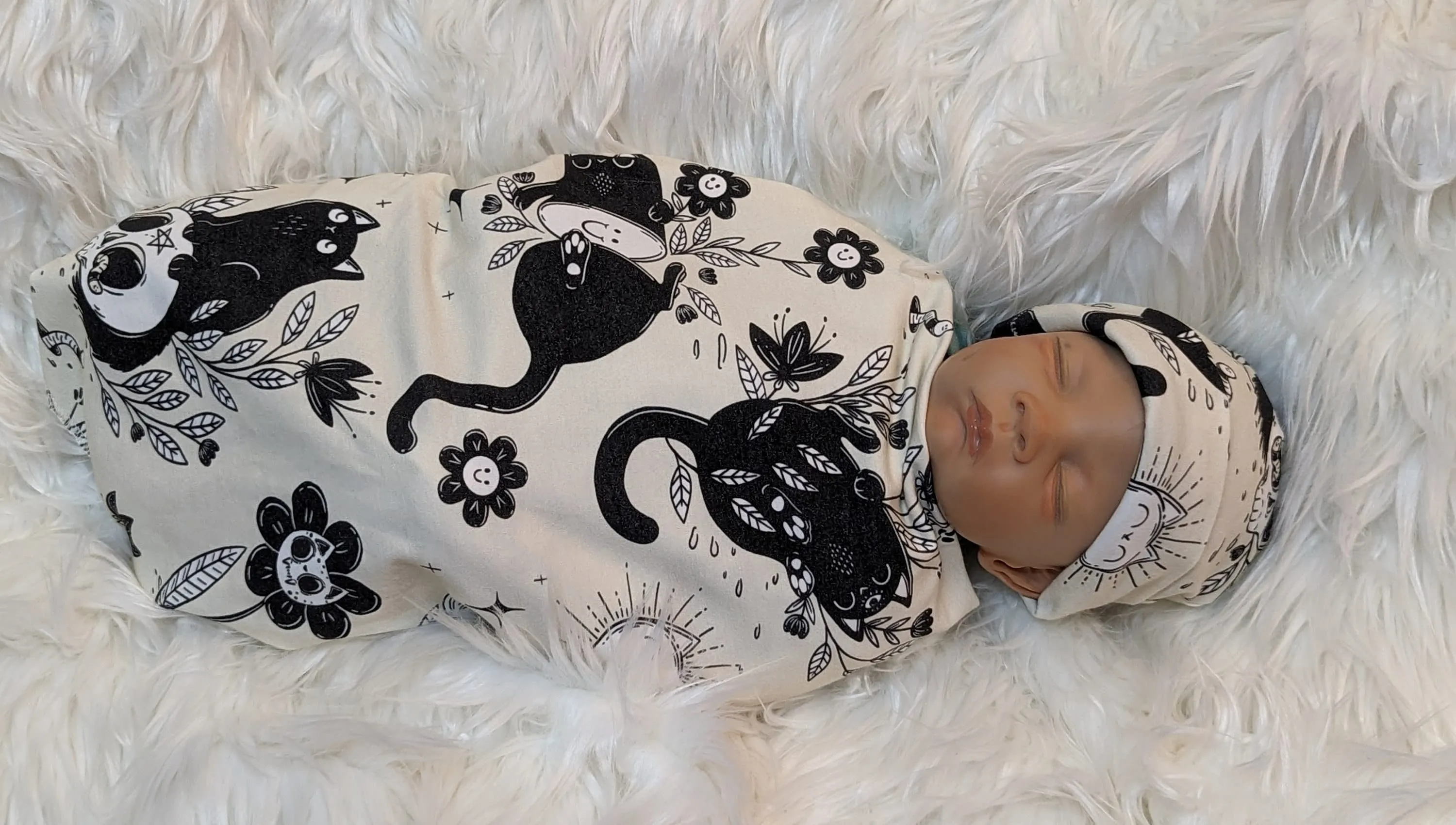 Goth Baby Stuff,Real Cool Cat   Headband or Hat,Kawaii Emo Baby,Whimisigoth psychedelic third eye,Mushroom Baby Blanket,