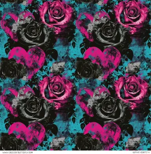 Gothic Hearts 14 Pattern Vinyl Sheet/Wrap