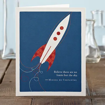 Graduation Card –– Believe There Are No Limits But The Sky – Miguel De Cervantes