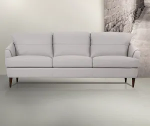 Helena Sofa, Pearl Gray Leather