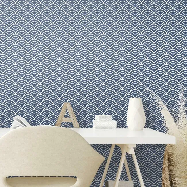 Jane Dixon Coastal Scallop Peel & Stick Wallpaper