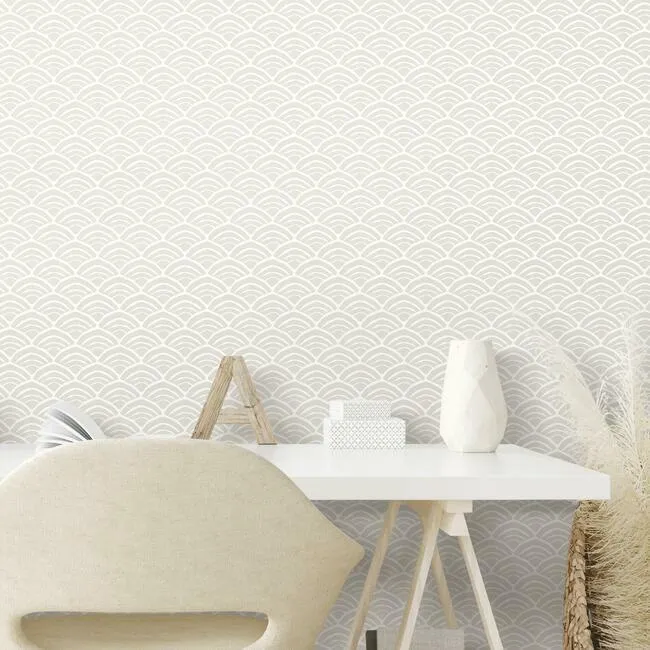 Jane Dixon Coastal Scallop Peel & Stick Wallpaper