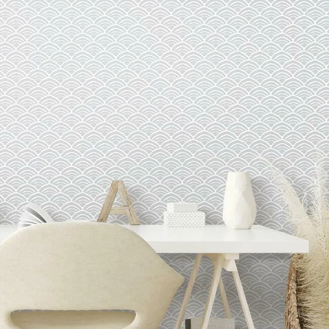 Jane Dixon Coastal Scallop Peel & Stick Wallpaper