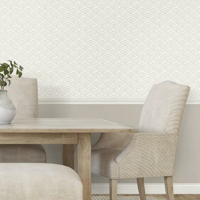 Jane Dixon Coastal Scallop Peel & Stick Wallpaper