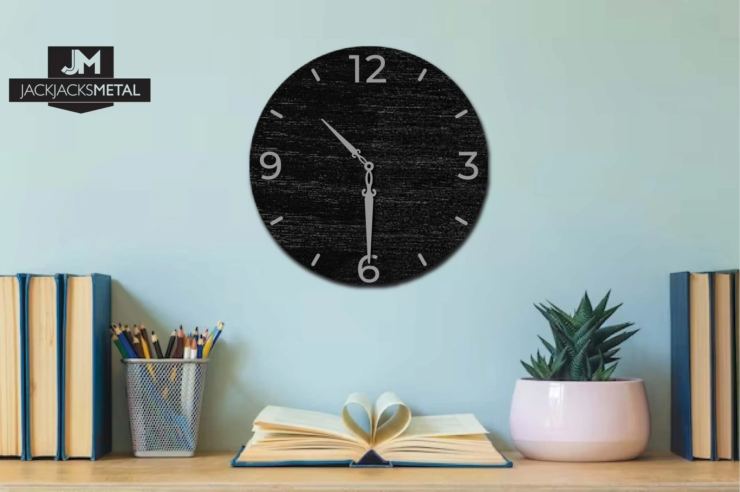 Modern Metallic Numbers and Hands Set for Wall Clocks