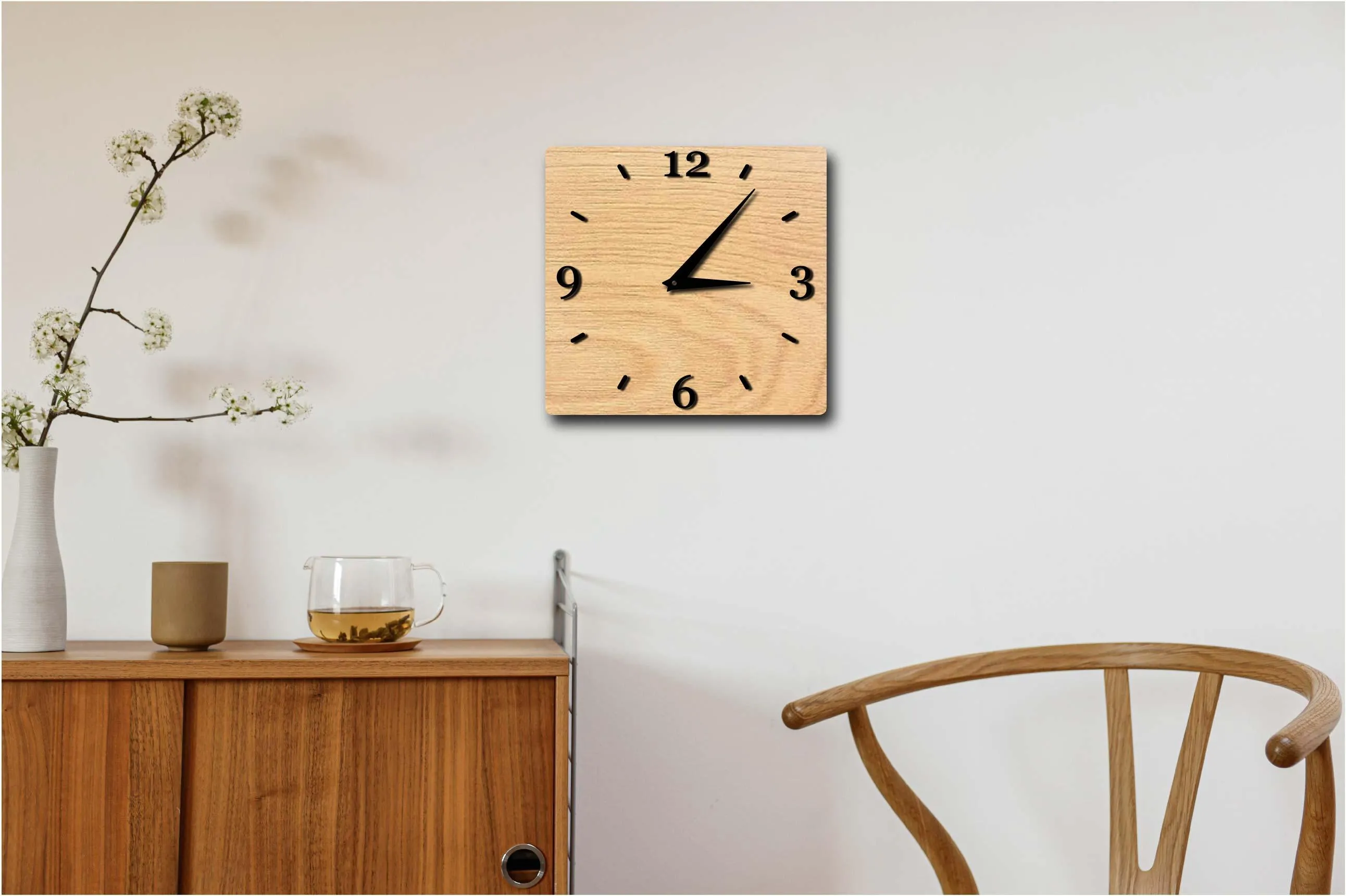 Modern Metallic Numbers and Hands Set for Wall Clocks