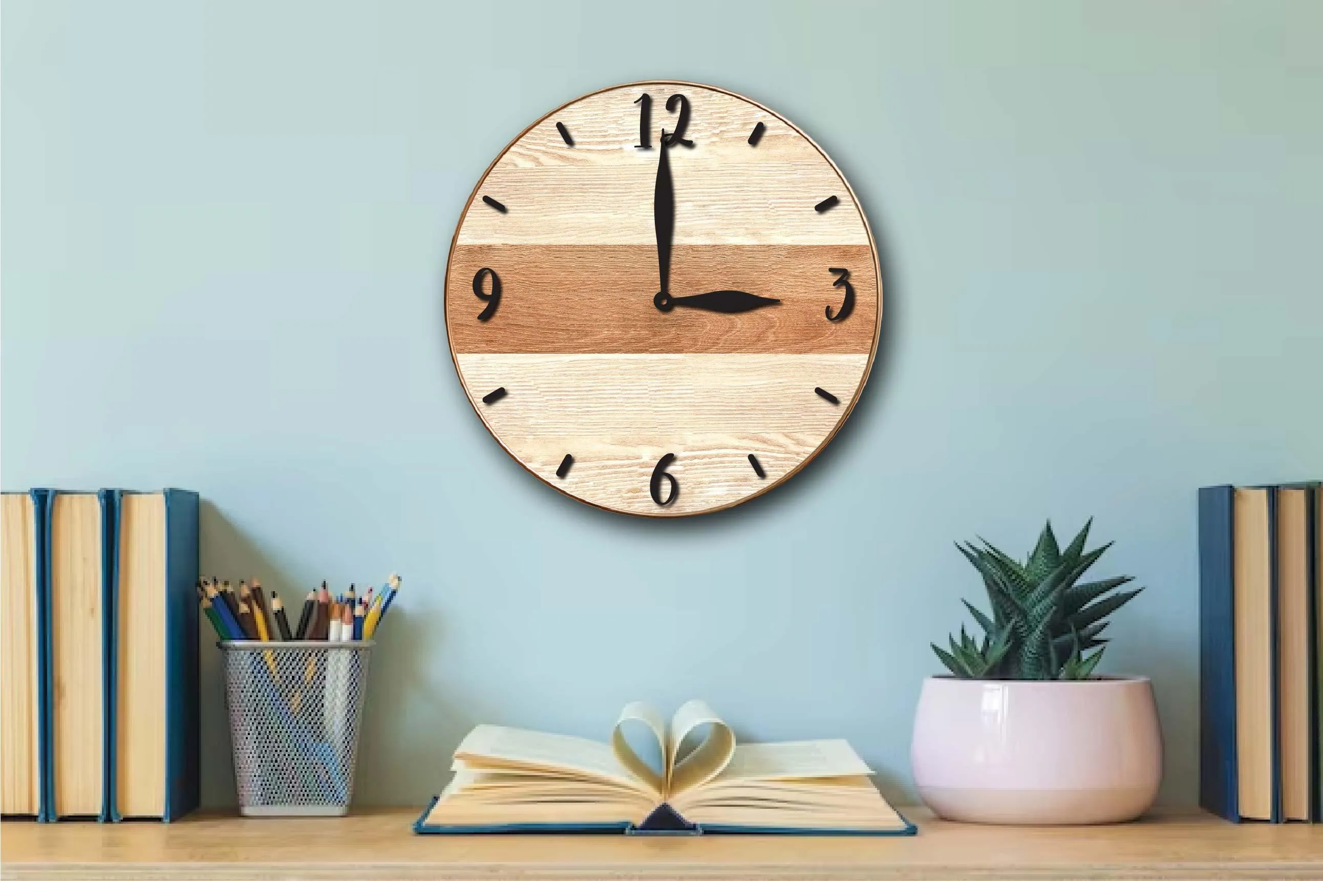 Modern Metallic Numbers and Hands Set for Wall Clocks