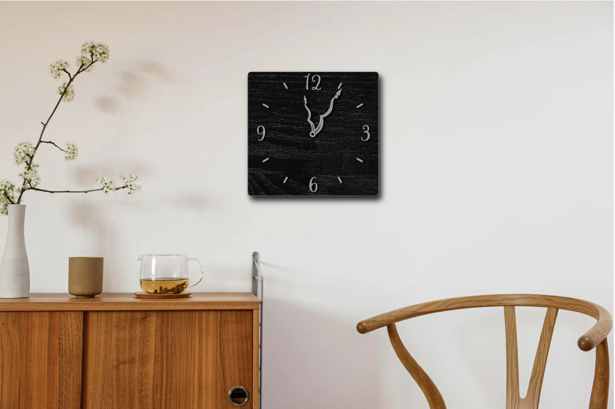 Modern Metallic Numbers and Hands Set for Wall Clocks