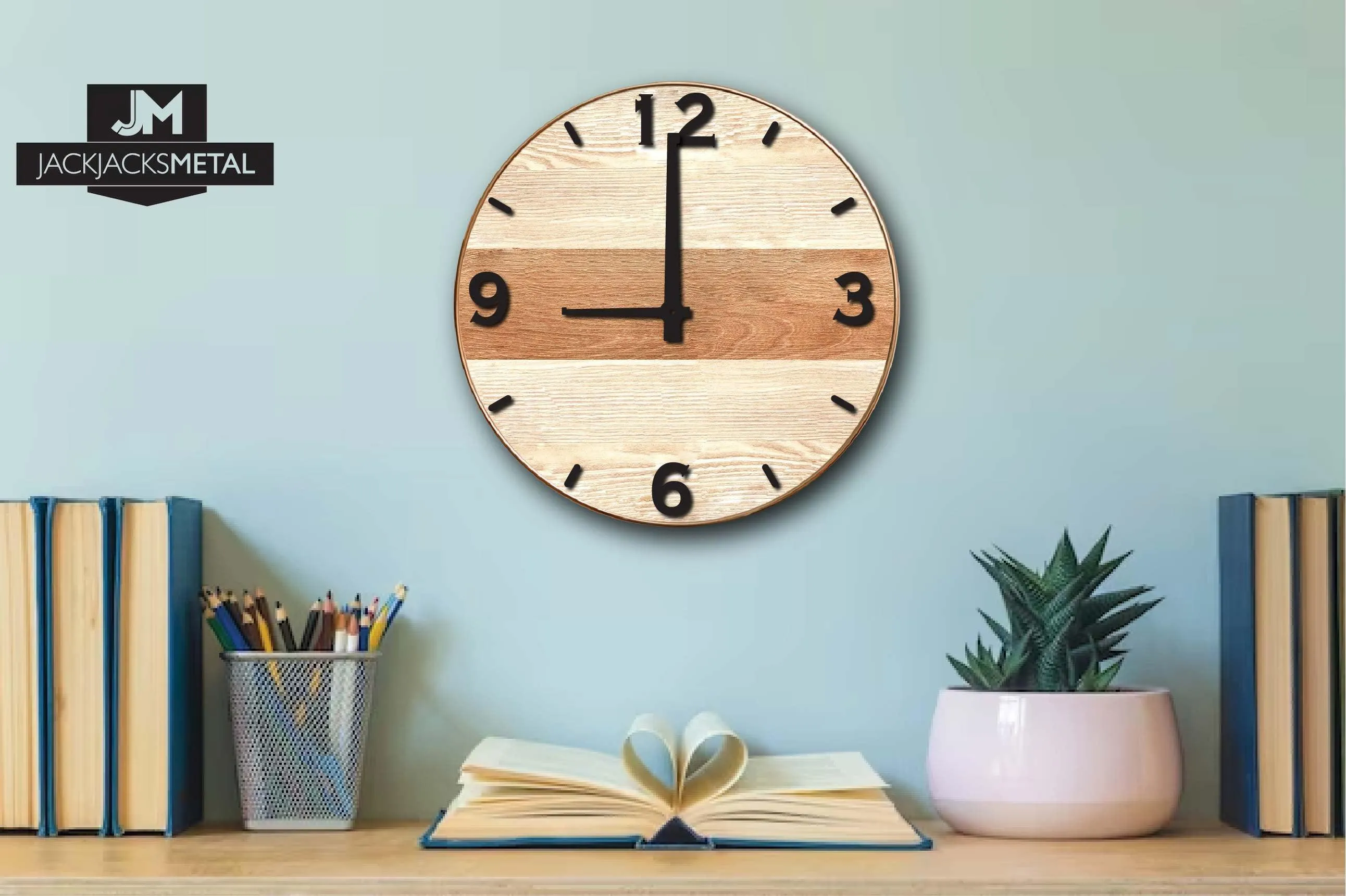 Modern Metallic Numbers and Hands Set for Wall Clocks