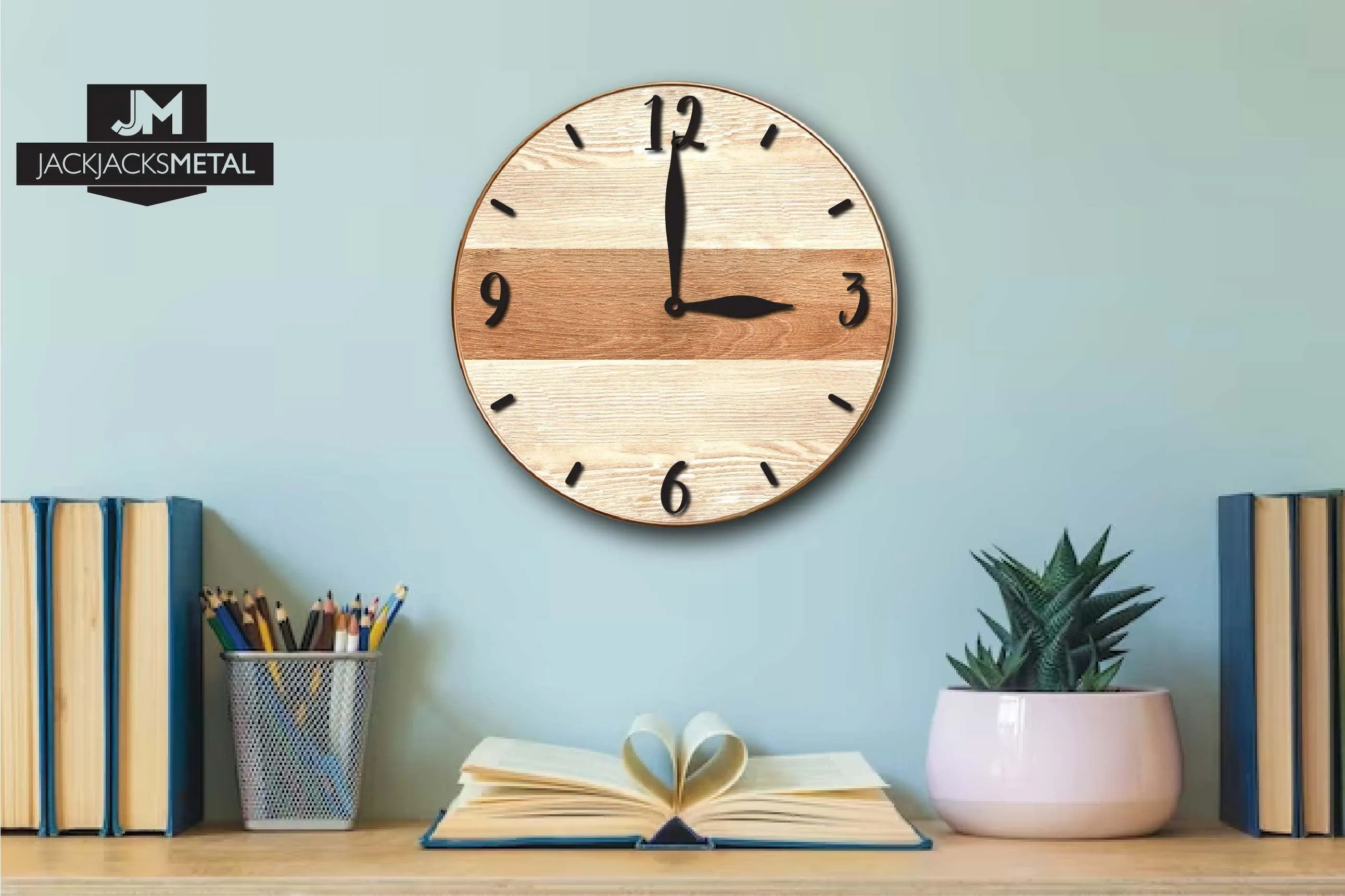 Modern Metallic Numbers and Hands Set for Wall Clocks