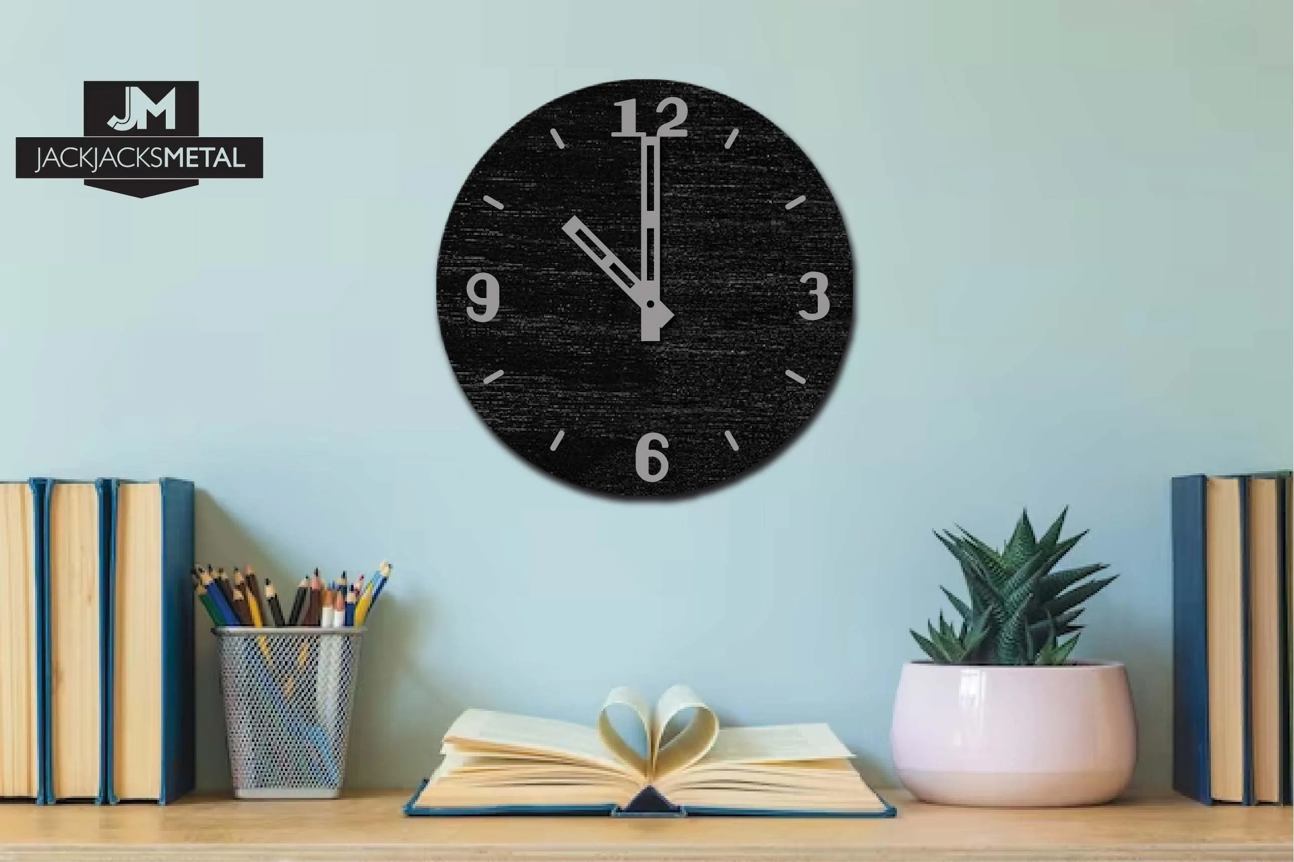 Modern Metallic Numbers and Hands Set for Wall Clocks