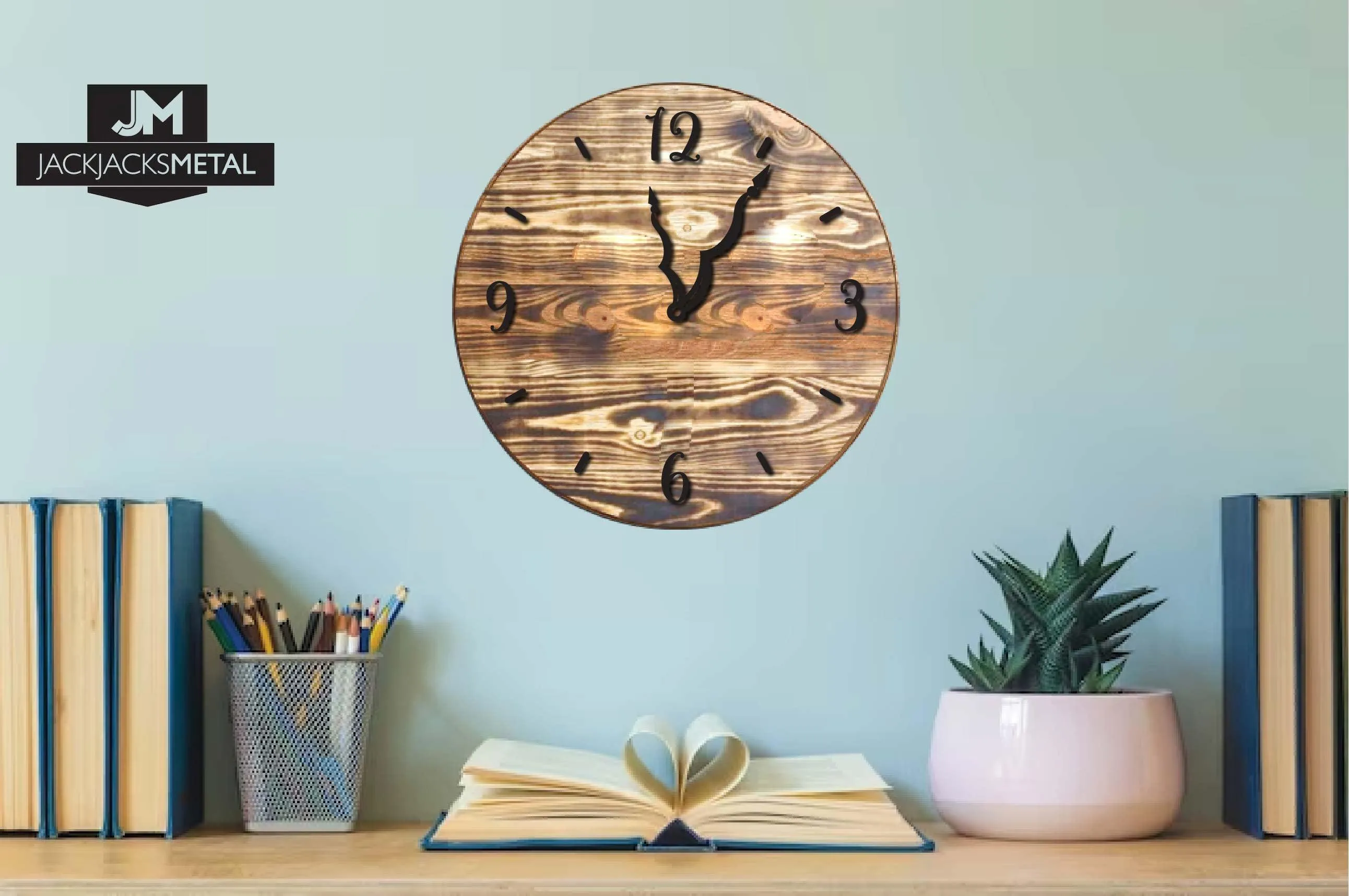 Modern Metallic Numbers and Hands Set for Wall Clocks