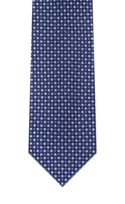 Navy Blue Pindot Traditional Tie