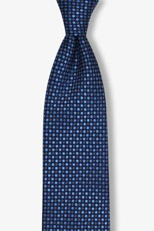 Navy Blue Pindot Traditional Tie