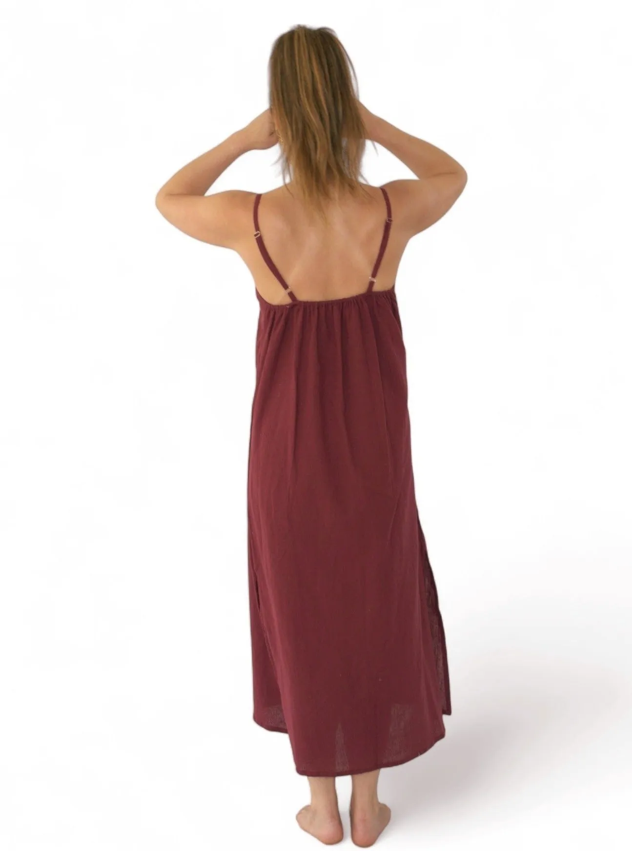 Organic Cotton Maroon Dress