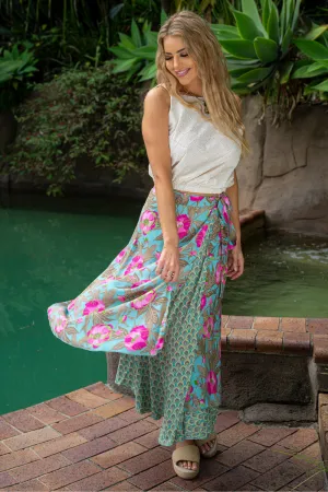 Peonie Reversible Wrap Skirt By Cienna