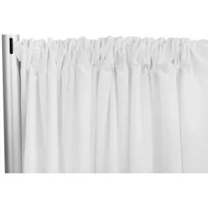 Poly Premier Fire Retardant (FR) 12ft H x 60" W drape/backdrop - White