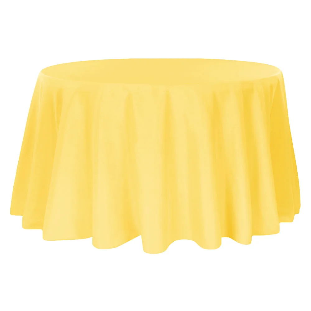 Polyester 120" Round Tablecloth - Canary Yellow