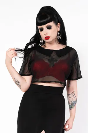 Pugsley top - Crucifixio black mesh