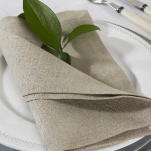 Pure Linen Beige Napkins by Mode Living