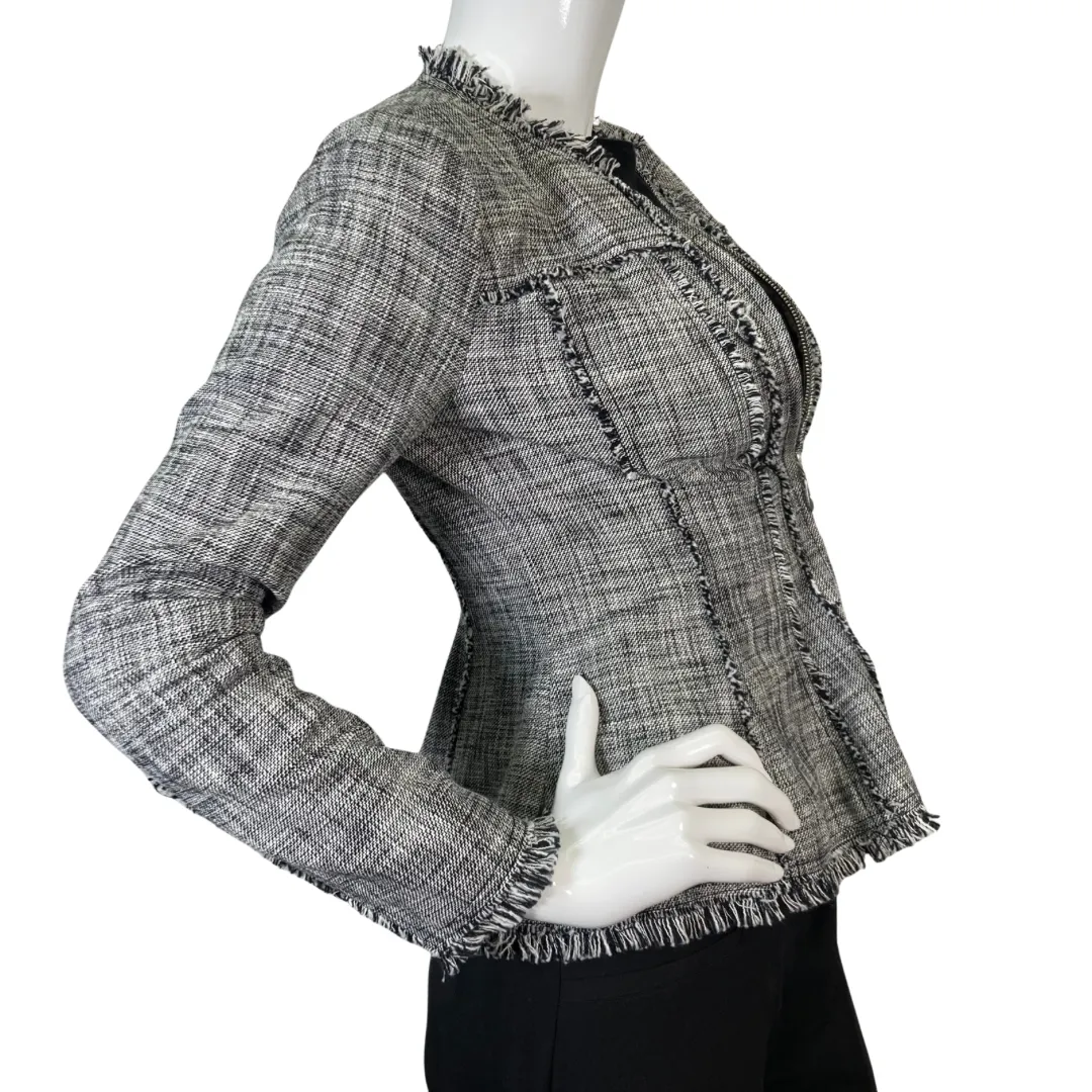 Rebecca Taylor Tweed Zipper Blazer