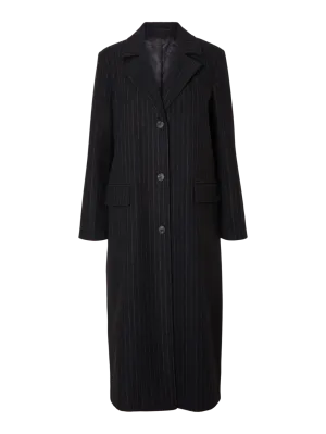 SLFALMA LONG WOOL COAT | PINSTRIPE