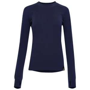 Womens 160 Merino Active Long Sleeve Crew (Navy)