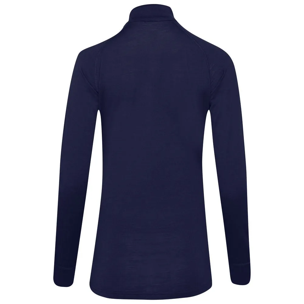 Womens Merino 200 Long Sleeve Zip Neck (Navy)