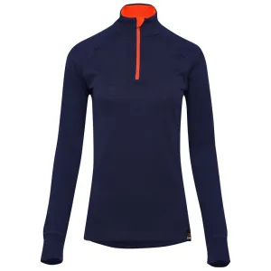 Womens Merino 200 Long Sleeve Zip Neck (Navy)